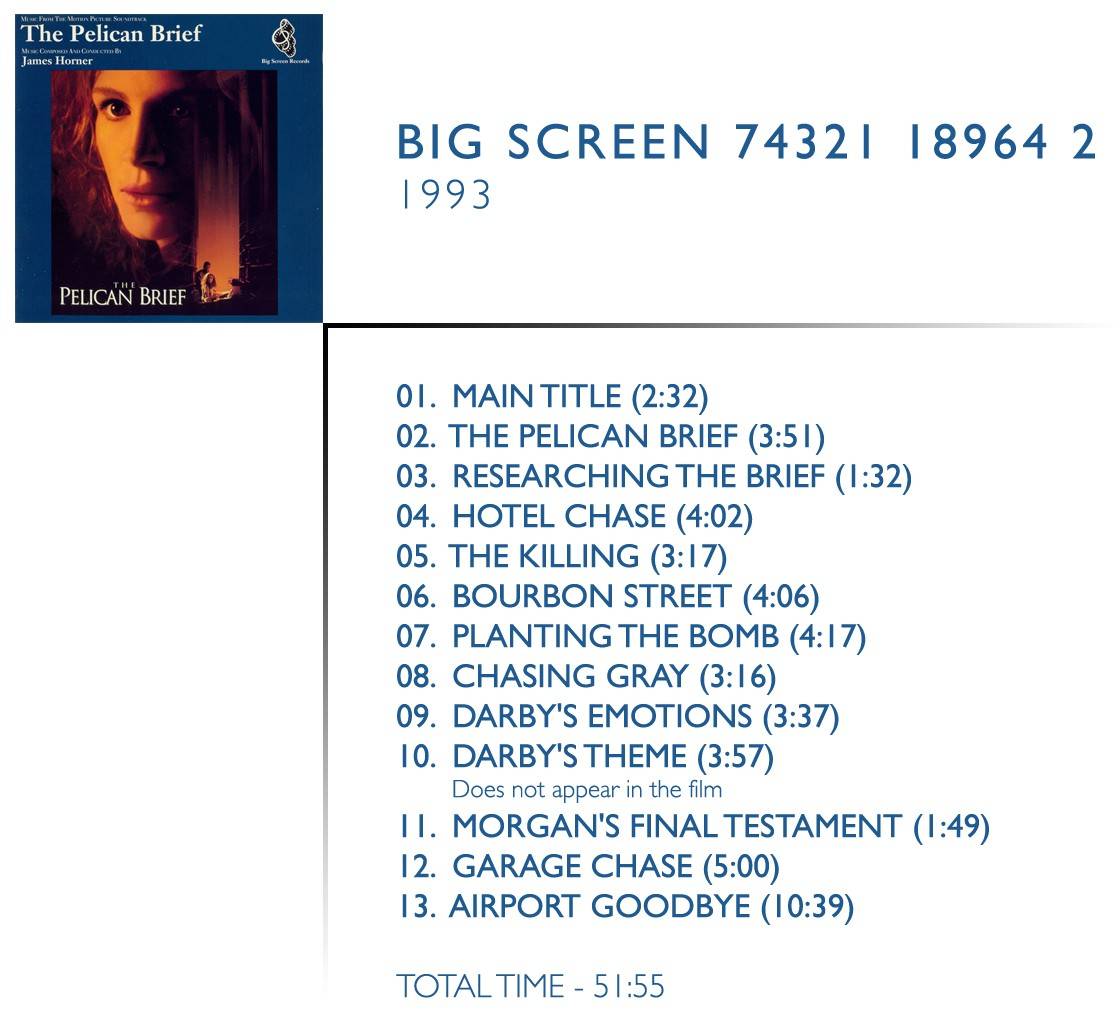 THE PELICAN BRIEF - JAMES HORNER